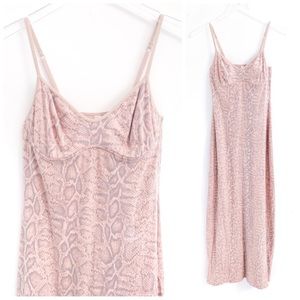 Victoria’s Secret Snakeskin Print Satin Slip Dress - Maxi, Size 34C